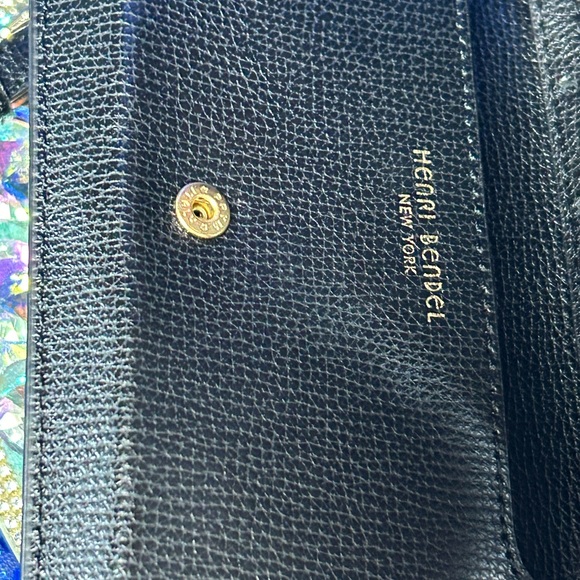 Henri Bendel Black Crossbody Clutch w/Rainbow Stud Accents Approx.. 7 x 4 - Picture 11 of 17